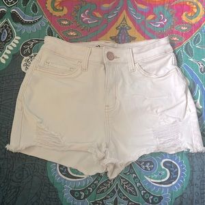 White Jean Shorts